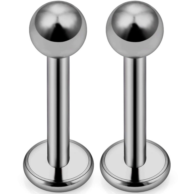 SCERRING 2PCS 16g G23 Titanium Labret Monroe Lip Tragus Cartilage Earring Ring Stud Piercing Jewelry 6mm - Image 1